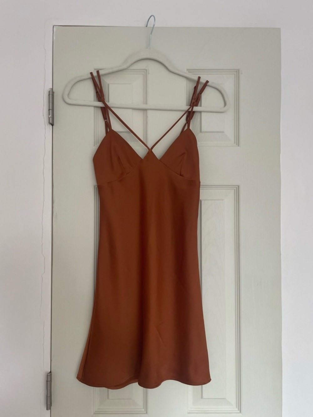 Urban Outfitters Rust Satin Cami Dress
